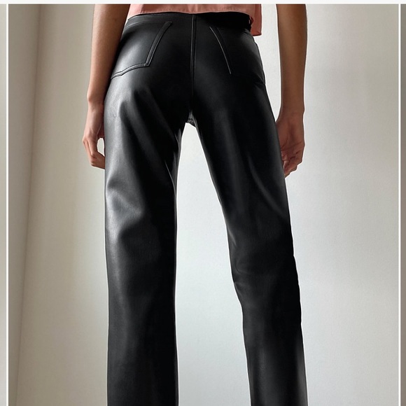Aritzia Melina Wilfred black leather pants - Picture 3 of 3